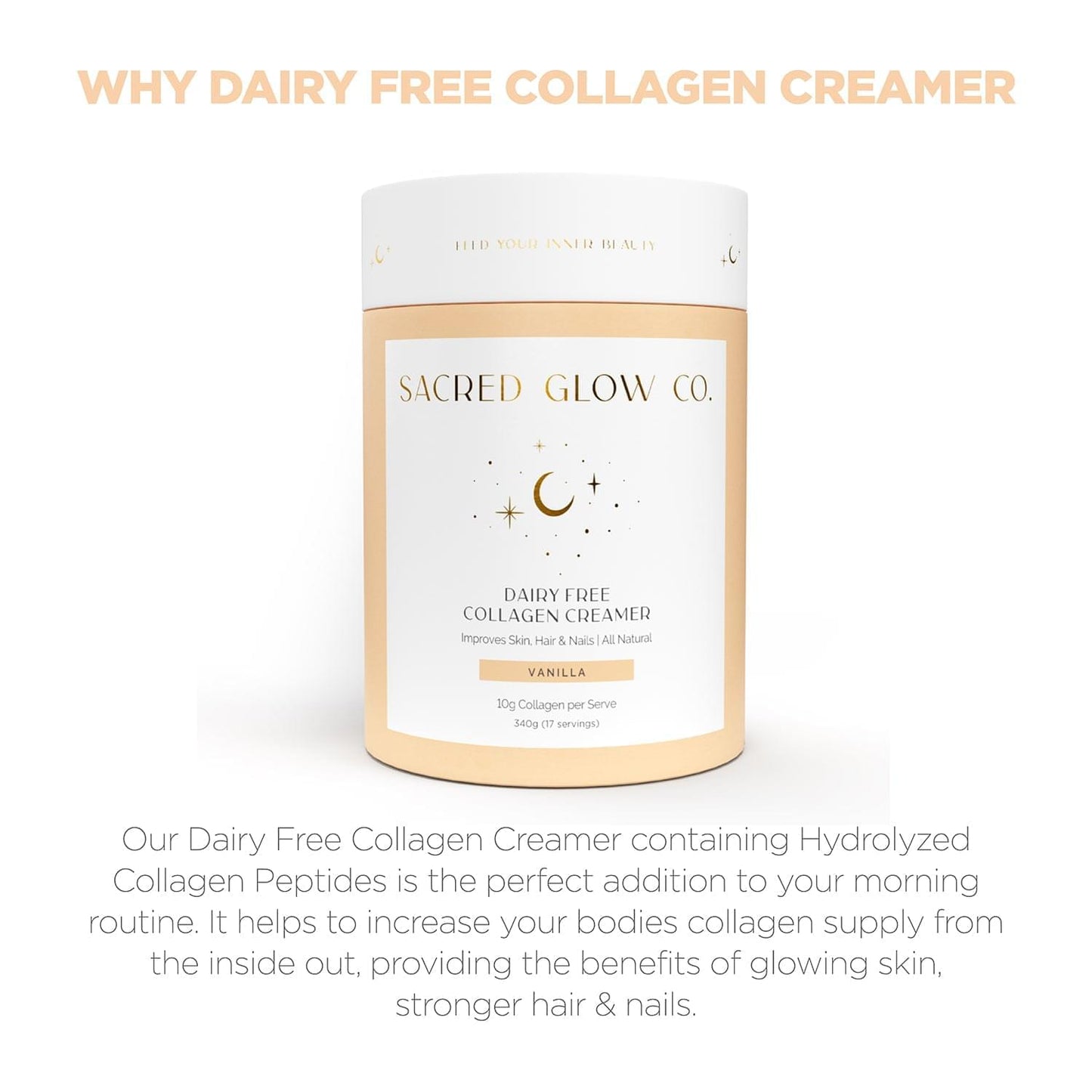 Dairy Free Collagen Creamer - Vanilla